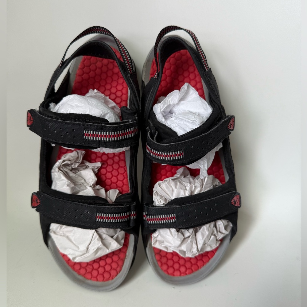 Nike Black and Red Women’s Adjustable Sport Sandals